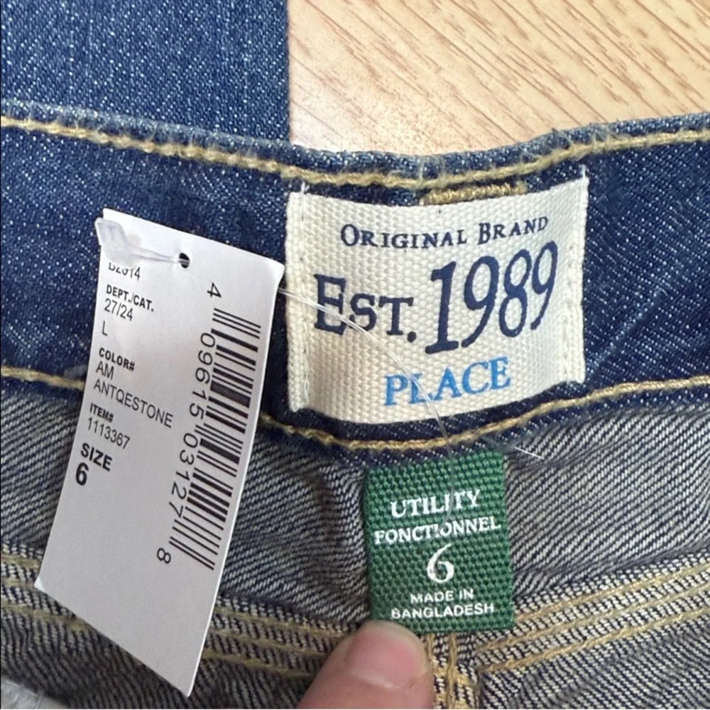 The Children’s Place Boys Size 6 Utility Straight Leg Jeans 100% Cotton NWT